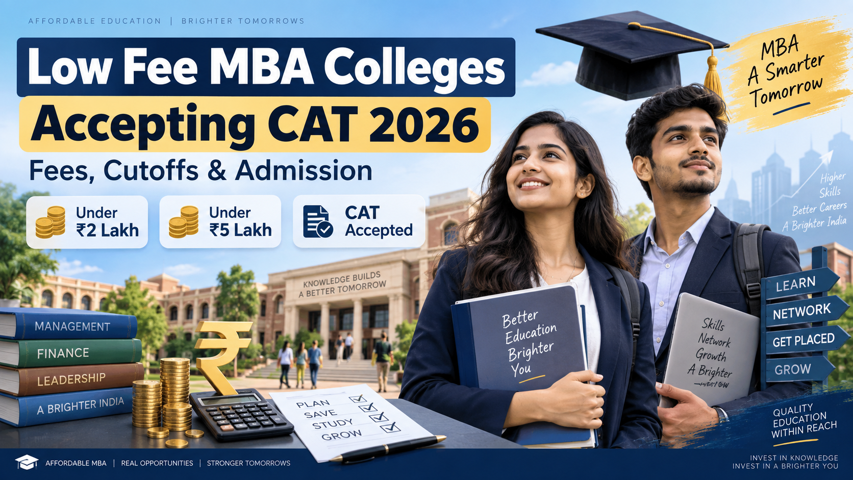 Low Fee MBA Colleges Accepting CAT 2026: Fees, Cutoffs & Admission